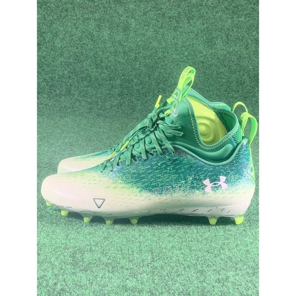 Under Armour Spotlight Lux‎ MC 2.0 Football Cleats Size 12.5 Green 3025082-301